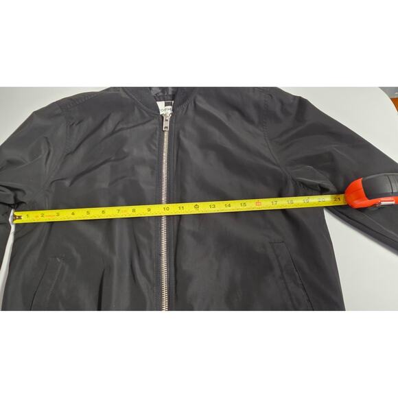 Mens TopMan Black Bomber Jacket Size Small - Picture 6 of 8